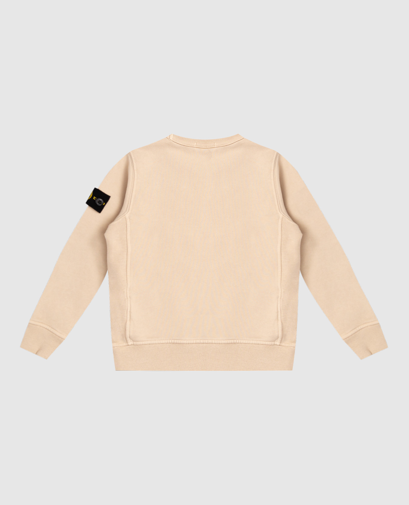 

Children's beige sweatshirt with logo patch Stone Island