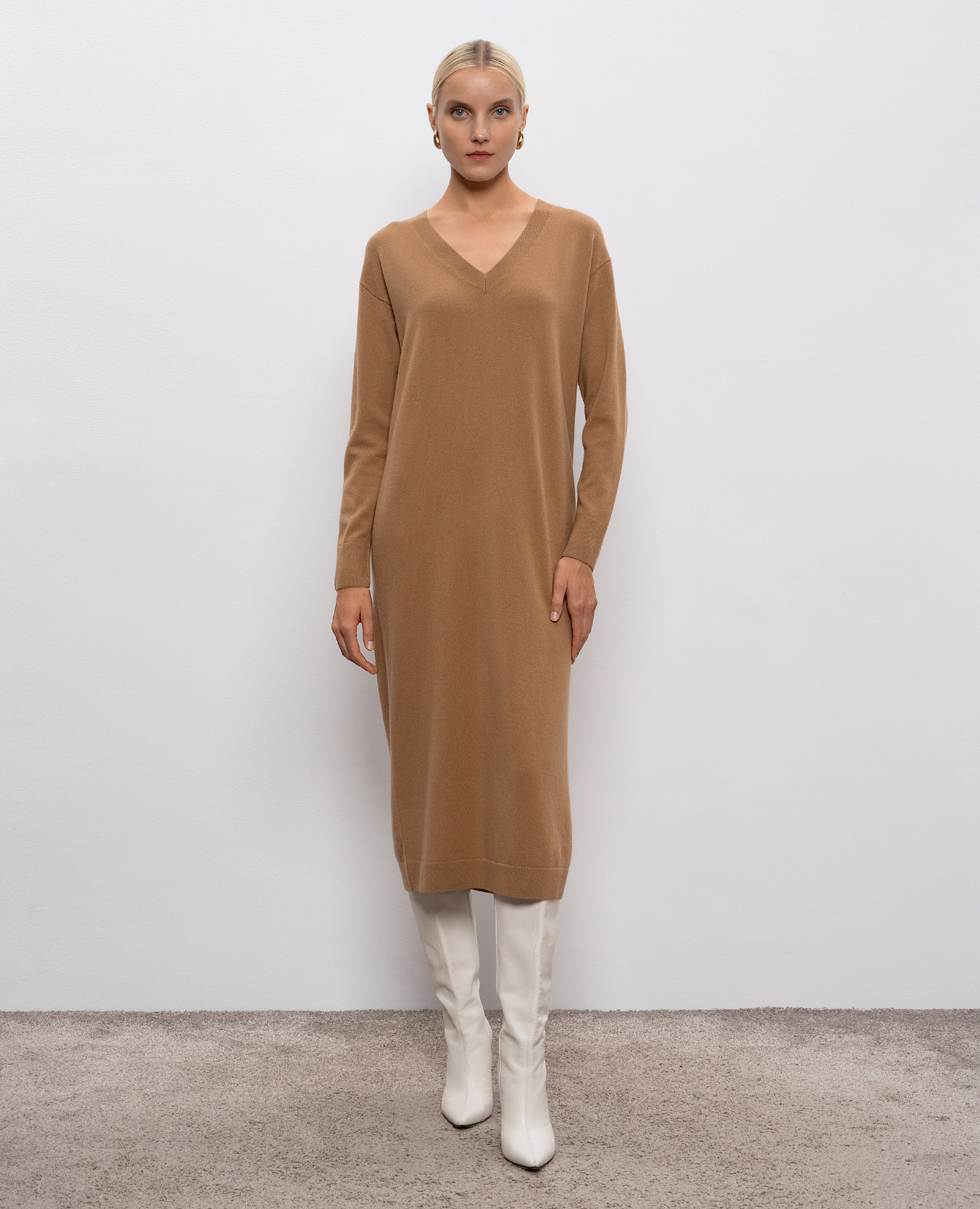 Brown ZENITH dress in wool and cashmere Max Mara Weekend 3