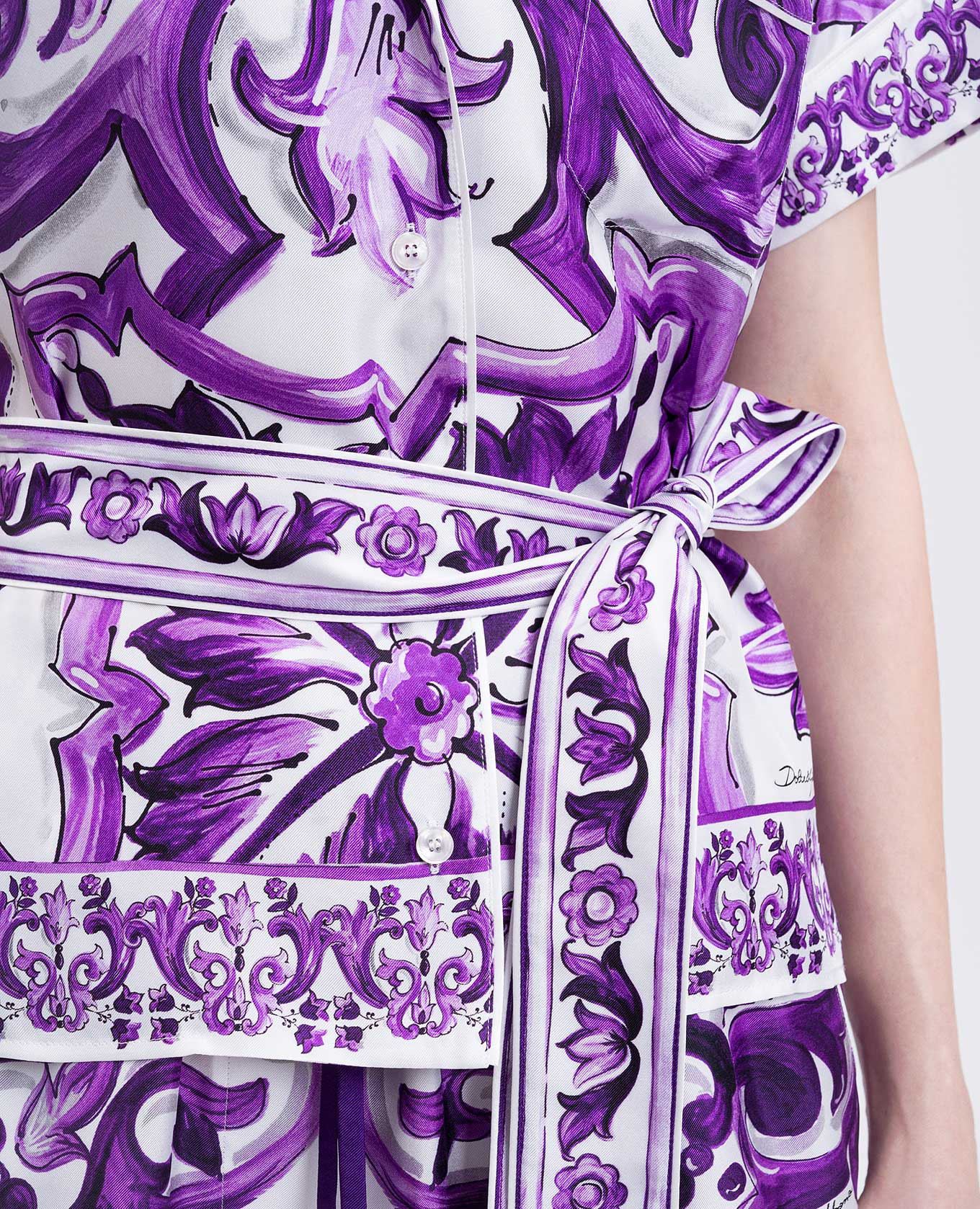White printed silk blouse Dolce&Gabbana 5