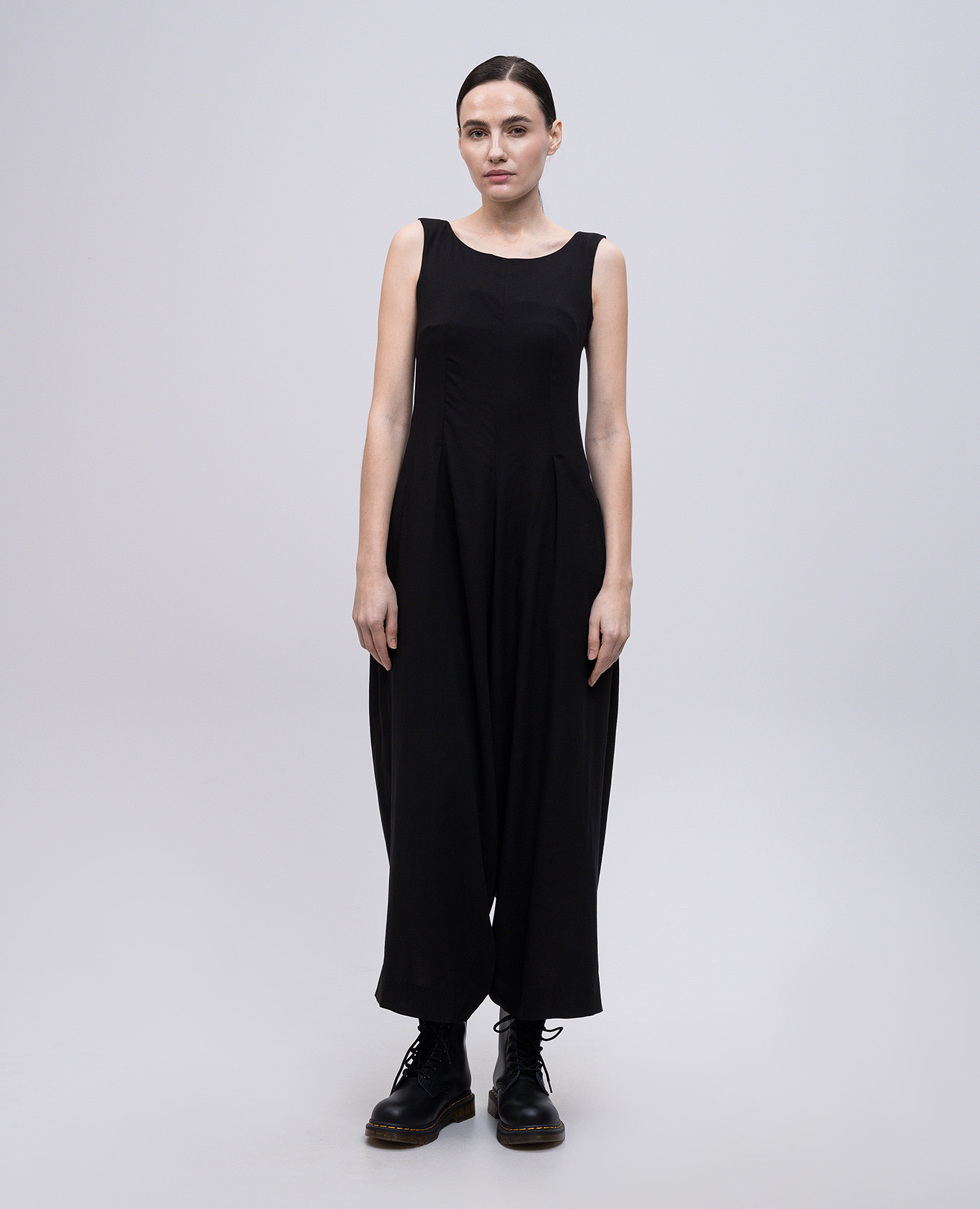 Black jumpsuit with linen Y`S Yamamoto 3