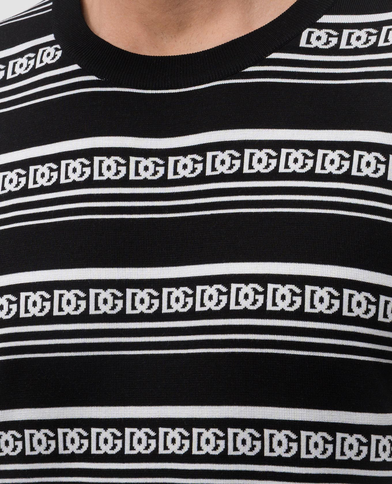 Black silk jumper with contrasting pattern Dolce&Gabbana 5