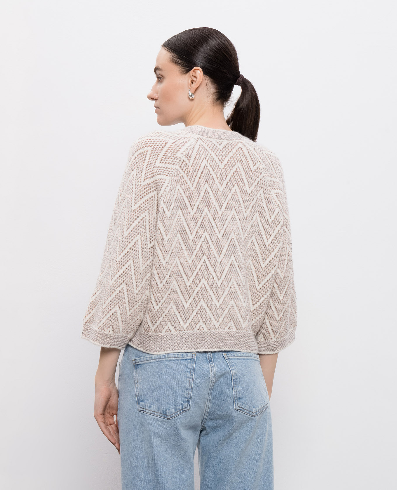 

Patterned wool sweater Peserico, White