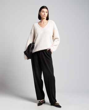 Rohe Beige pullover with bouclé 41123188