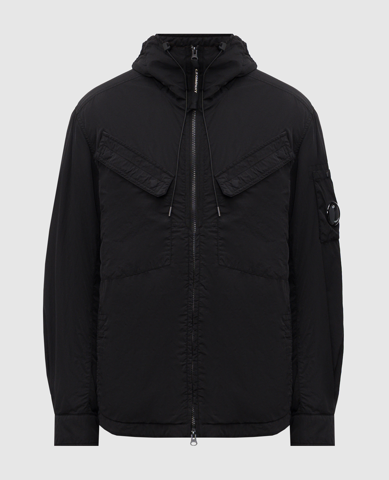 Black Chrome-R jacket with logo C.P. Company