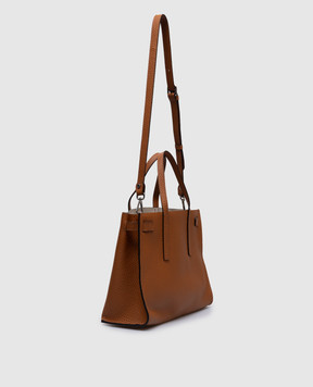 Gianni Chiarini Atlea brown leather tote bag BS11646RNGDBL