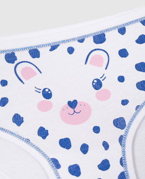 RiminiVeste Jadea children's white panties with animal print 123