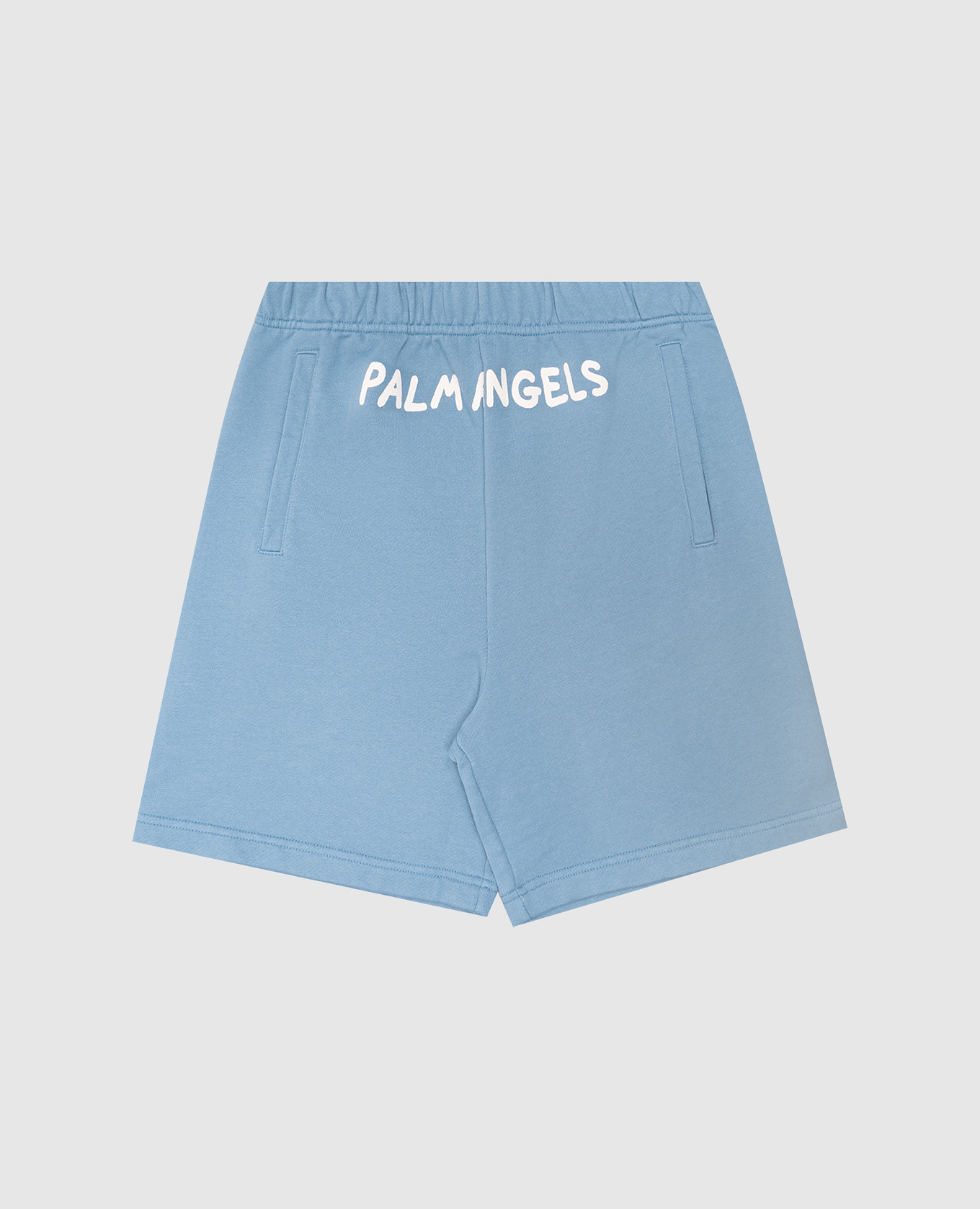 Children&#39;s blue shorts with logo print Palm Angels