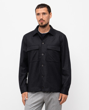 Peserico Gray wool shirt R5223802710