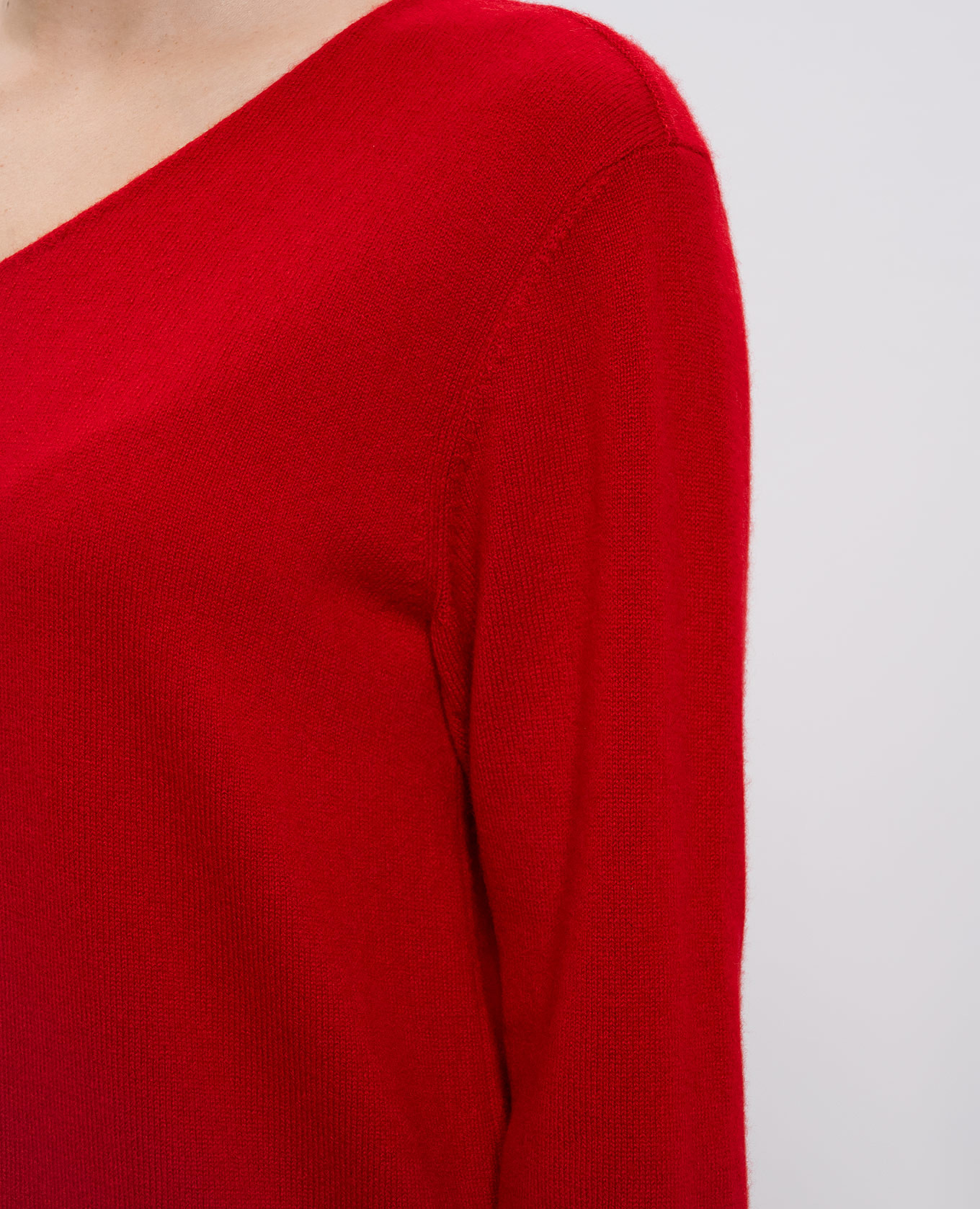 Red cashmere pullover Intoca 5
