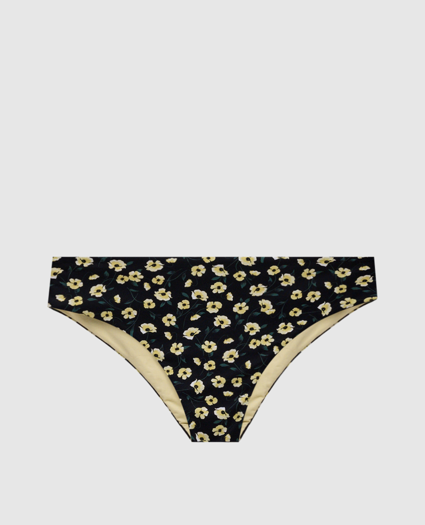 

Black floral print swimsuit panties Fisico