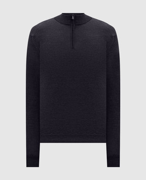 Cashmere&Whiskey Gray merino wool jumper 77397