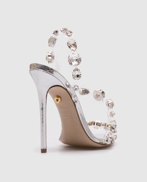 Babe Pay Pls Silver sandals with crystals 272111V0102624