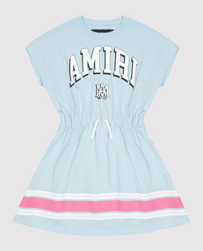 AMIRI Baby blue dress with logo print AKJYRS1001