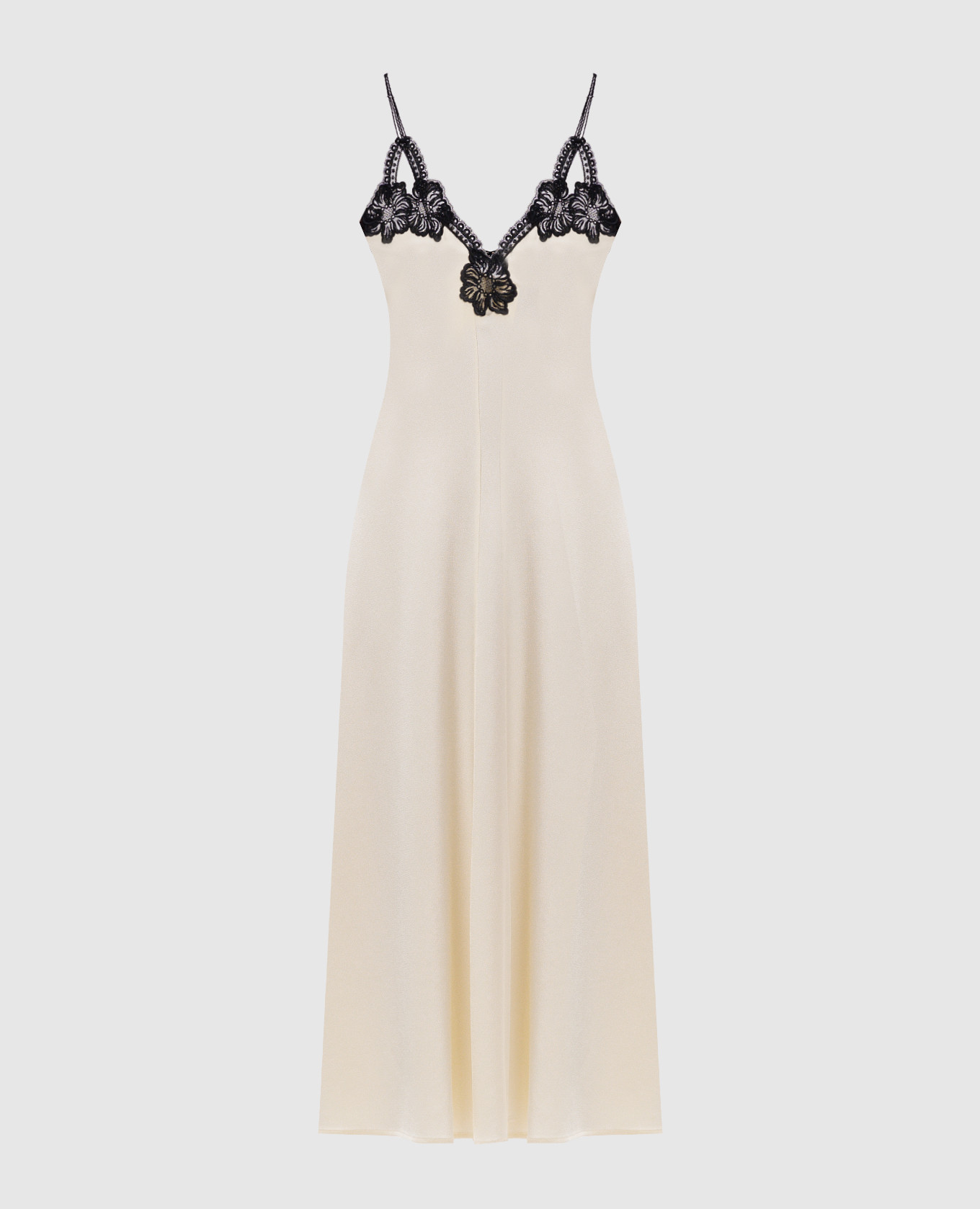 

White midi dress with lace Jil Sander