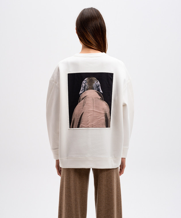 Max Mara - White BACCO printed sweatshirt from William Wegman