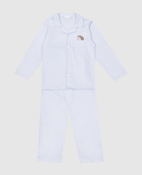 Story Loris Children's blue pajamas with an application in the form of a hedgehog 1760246