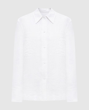 Jil Sander White linen shirt with a reaper effect J02DL0226J60083