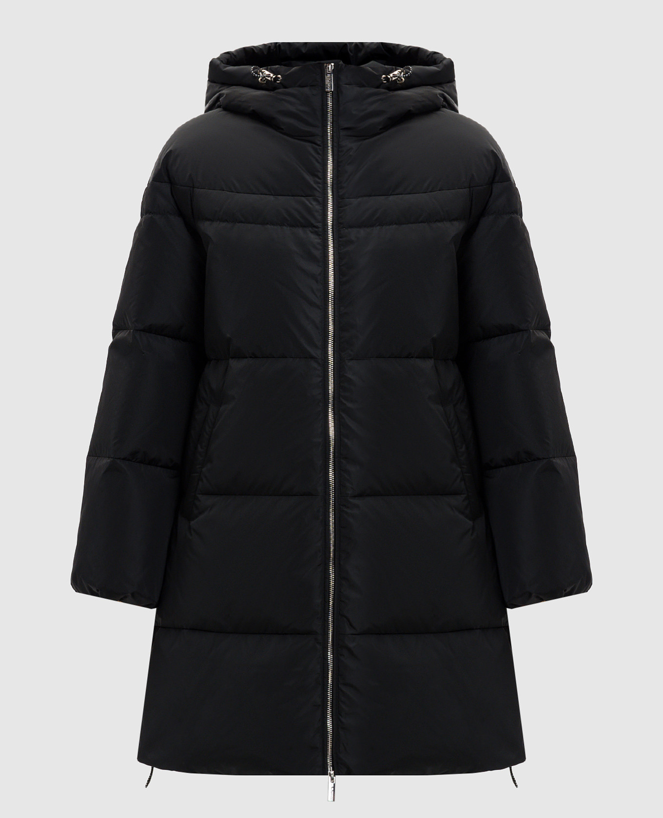 Black down jacket with logo