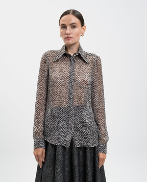 Dolce&Gabbana Printed silk blouse F5R64TIS1ZM