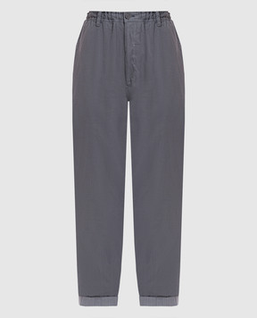 Y`S Yamamoto Gray pants with lapels YTP09029