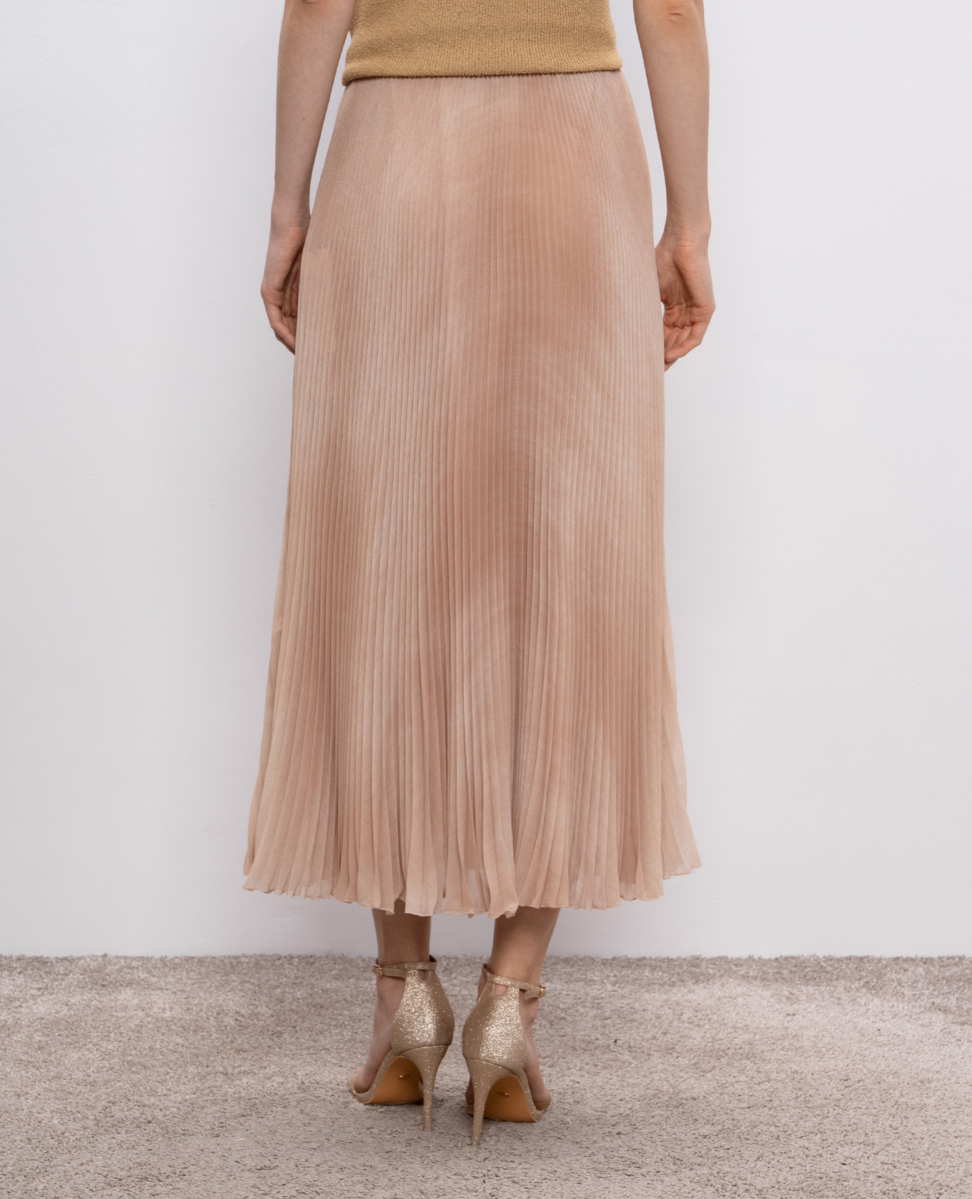 

Beige pleated skirt Ermanno Scervino