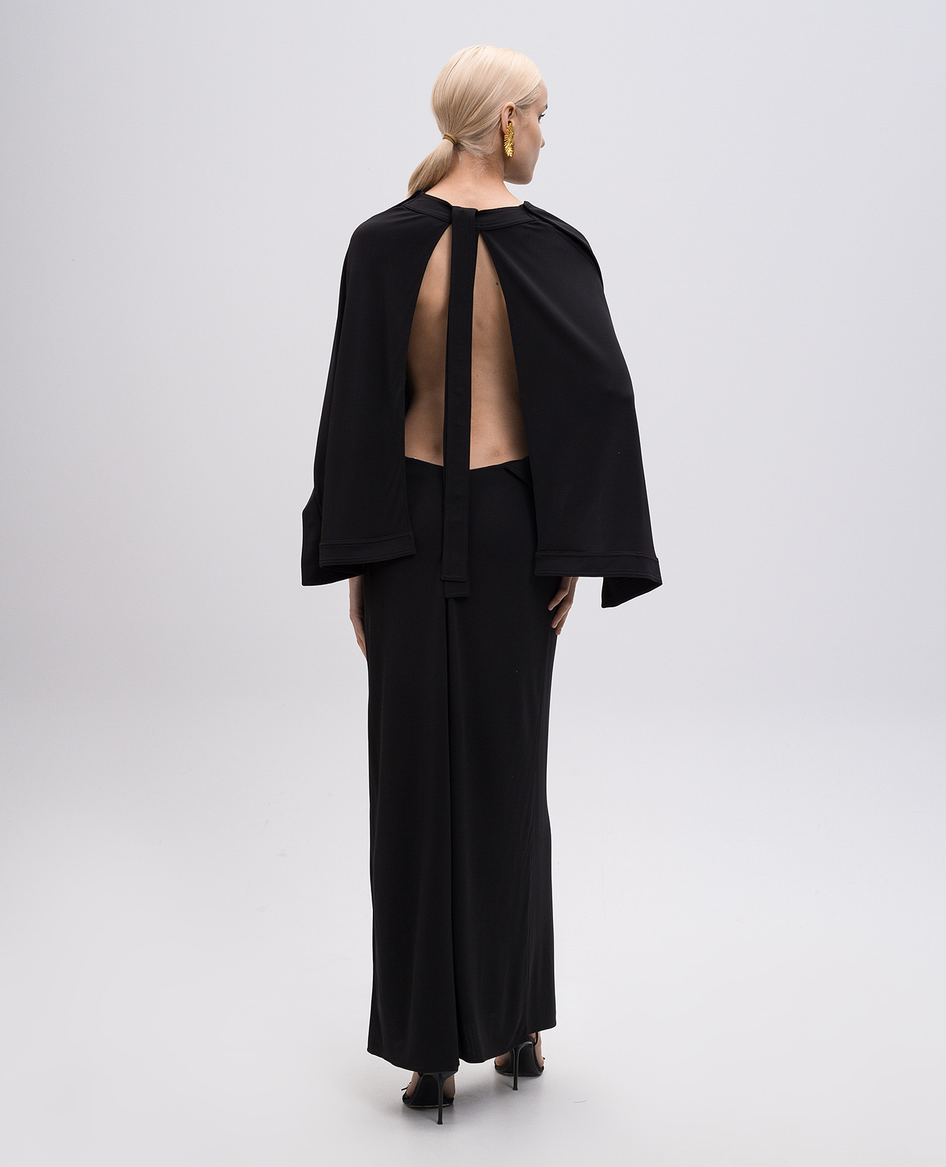 Catius black dress with open back 16Arlington 3