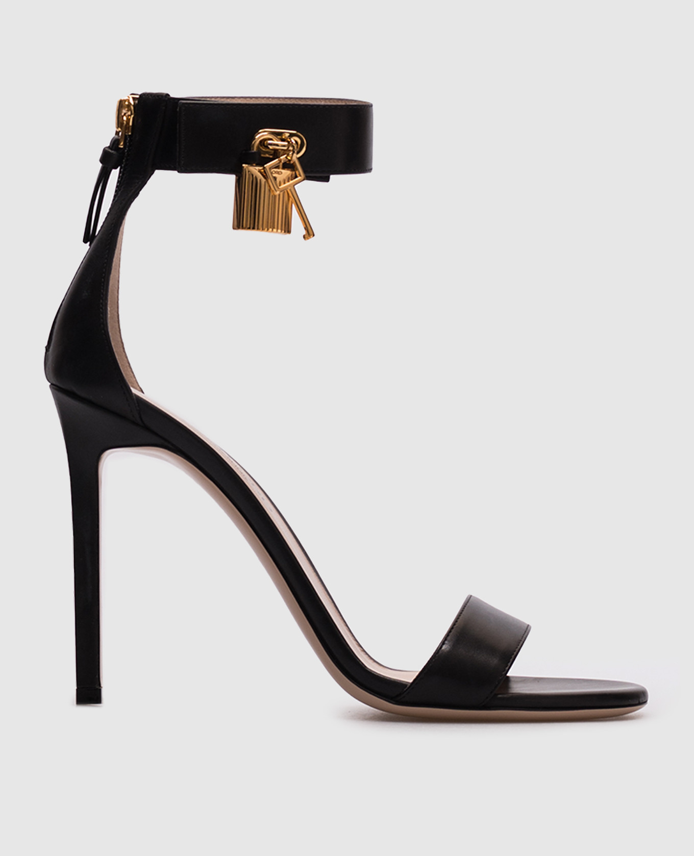 Black leather sandals Tom Ford