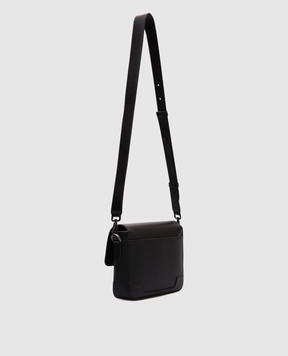 Serapian Black leather messenger bag FLAP SRSTSMML735024ACG2