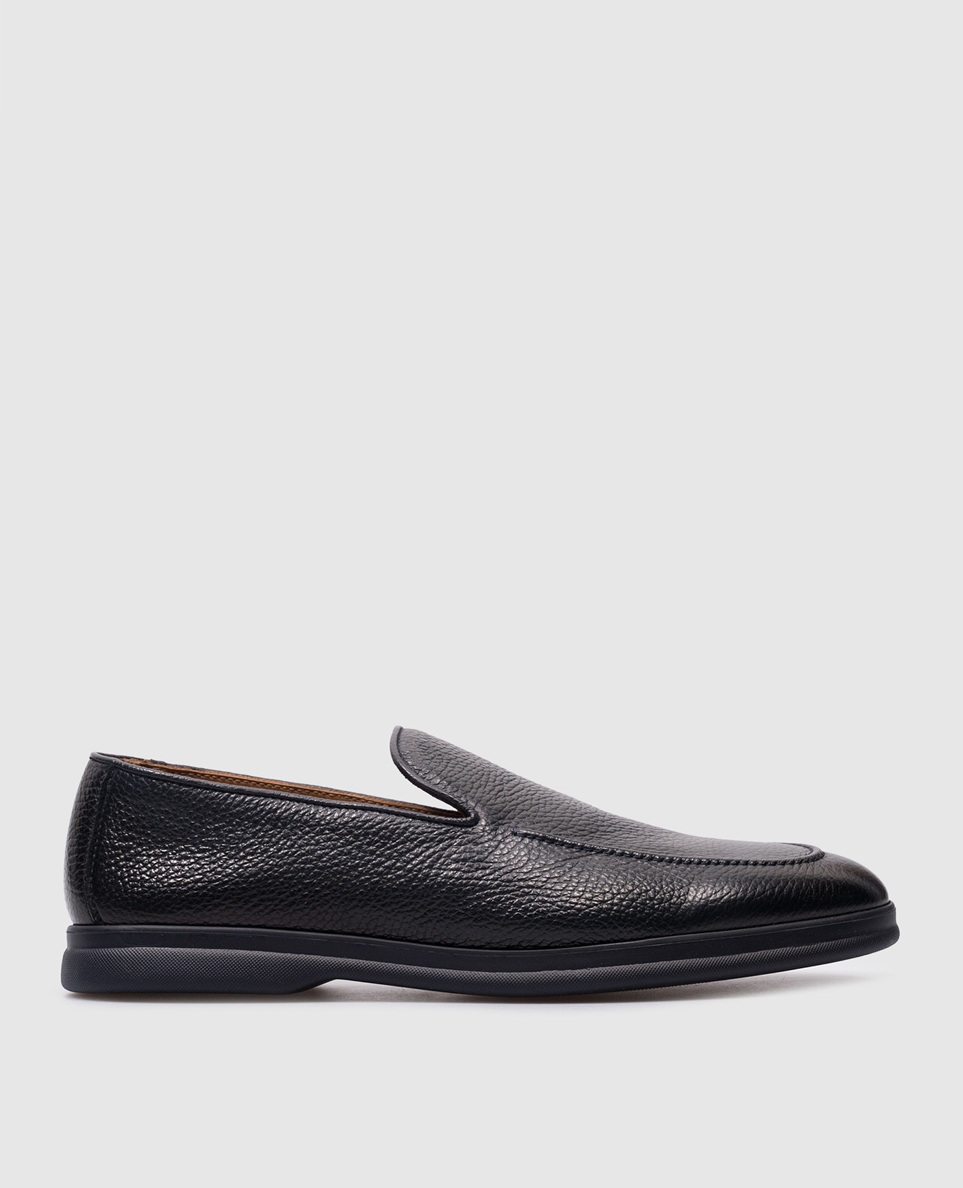 

Blue leather loafers Doucal's, Синий