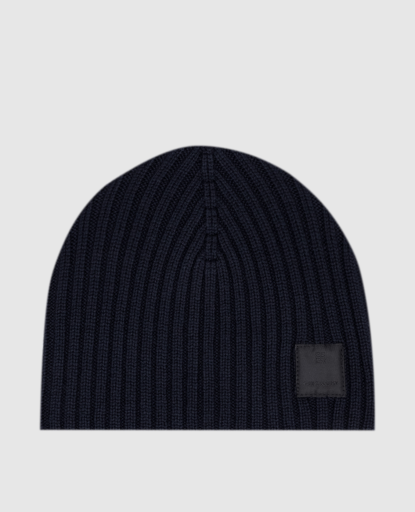 Blue wool cap with logo patch Givenchy
