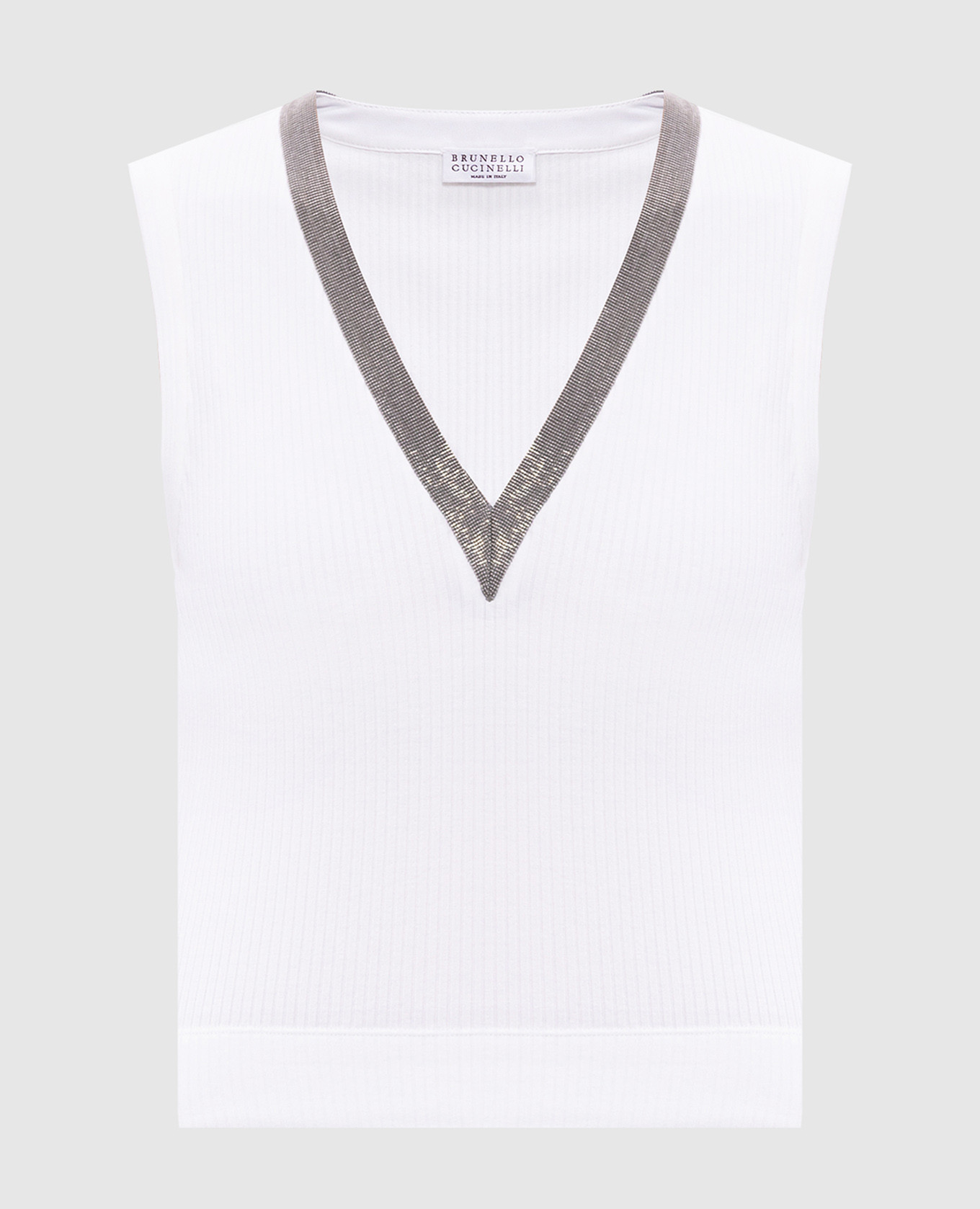 

White ribbed top Brunello Cucinelli