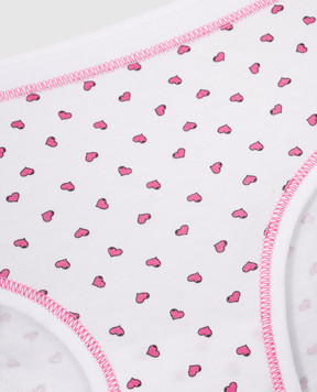 RiminiVeste Jadea children's white panties in a heart print 124