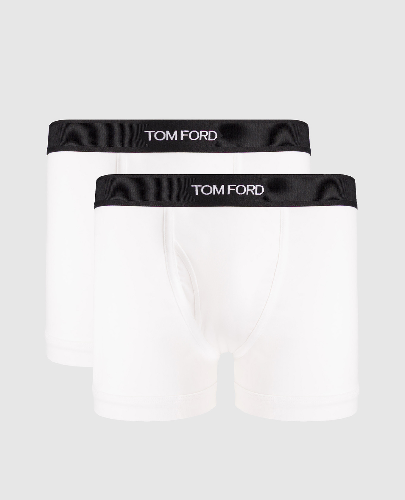 Set of white boxer briefs with logo pattern Tom Ford