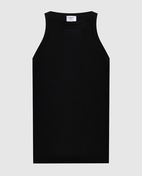 Vetements Black t-shirt with logo UA66TO620Bm