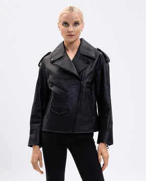 Babe Pay Pls Black leather biker jacket 2106УКР2MATADOR