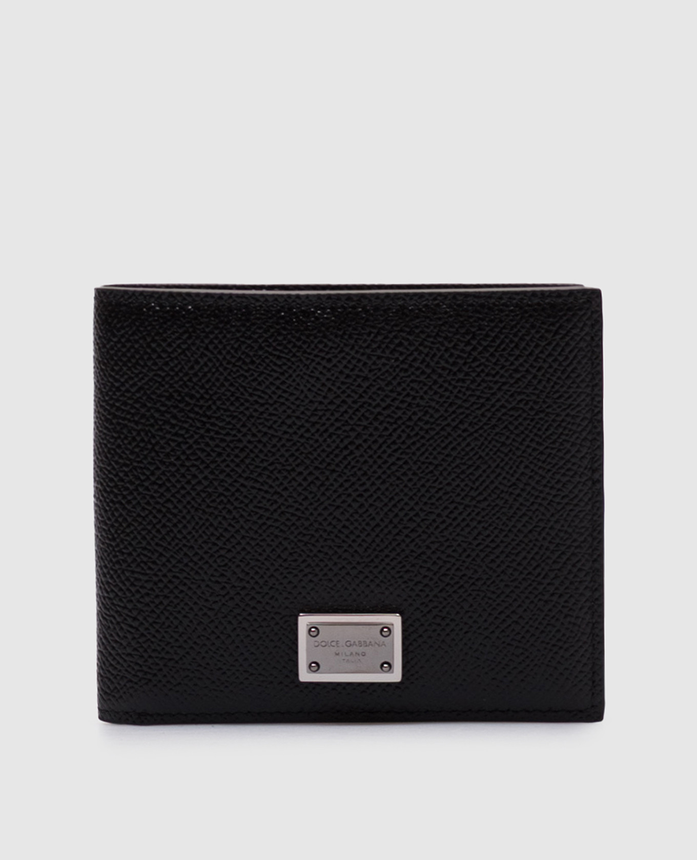 

Black leather wallet with logo Dolce&Gabbana