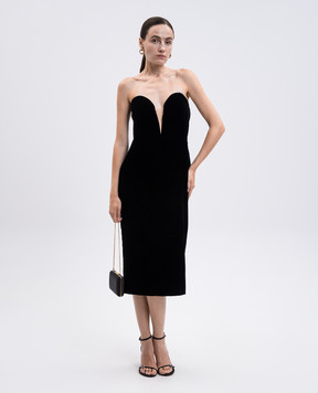Tom Ford Black velvet bustier dress AB3571FAX1335