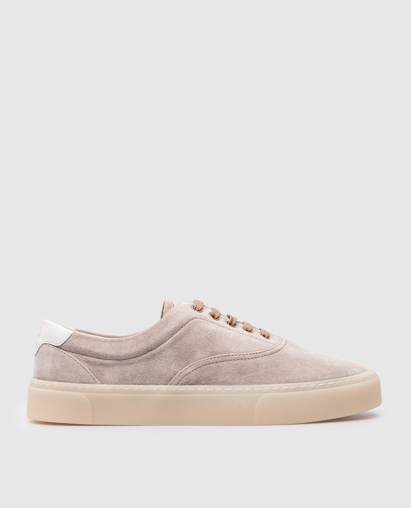 

Beige suede sneakers with logo Brunello Cucinelli