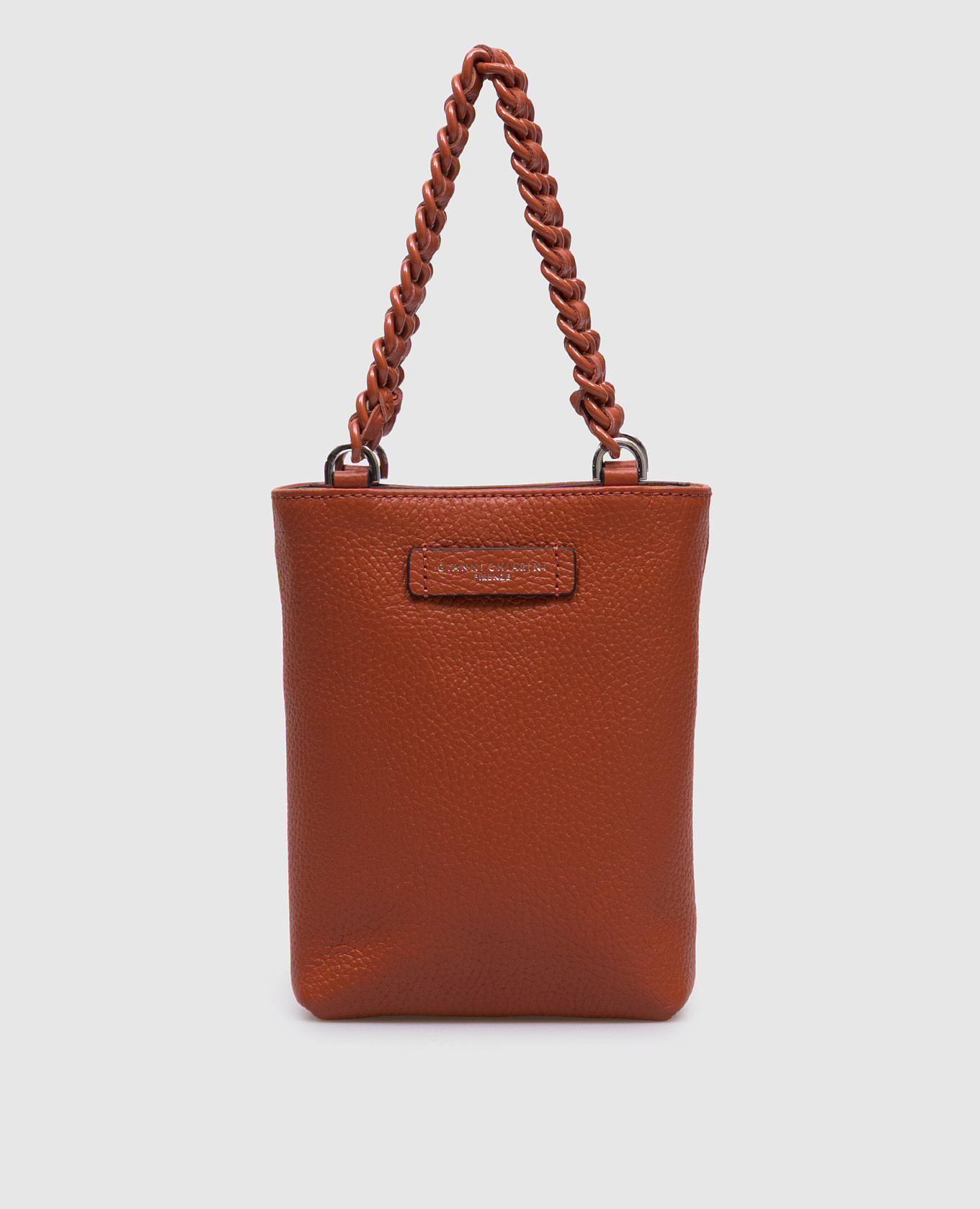 

Camilla logo orange leather bag Gianni Chiarini