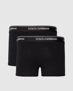 Dolce&Gabbana Set of black boxer briefs with logo M9C07JONN95