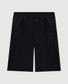 Palm Angels Black shorts with contrast logo PMCL00AC99FAB001