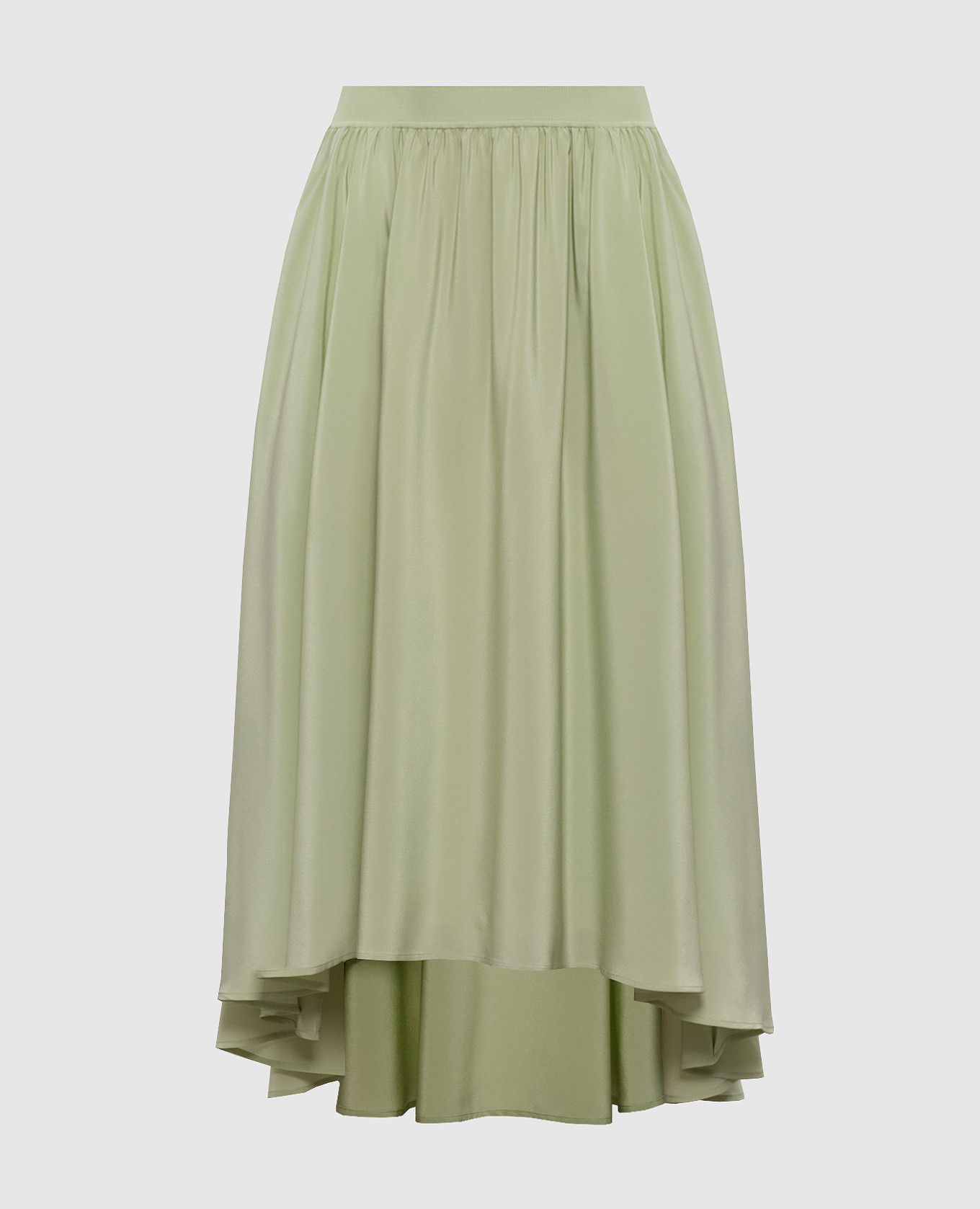 

Violet green silk midi skirt JOSEPH