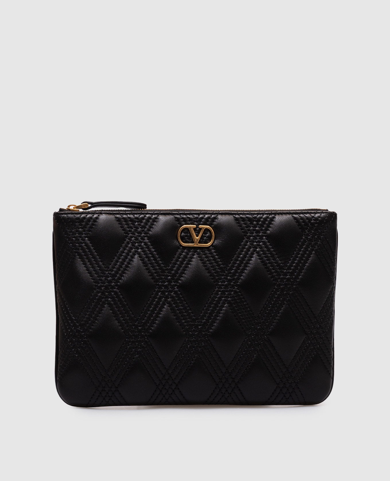 

Quiltie 67 black leather clutch Valentino