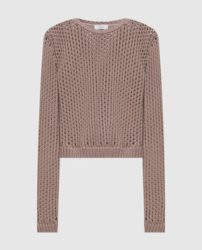 Peserico Beige openwork jumper S89294F0309266