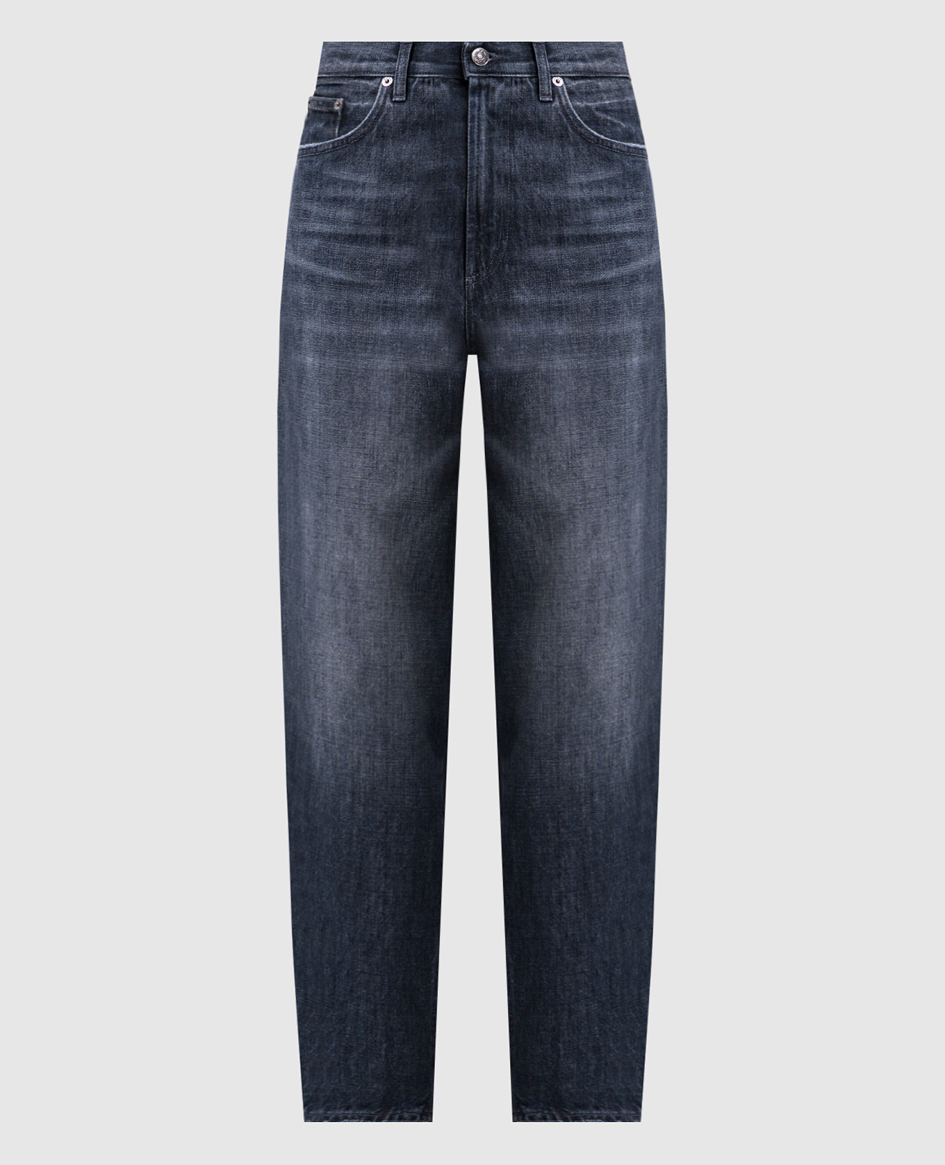 Gray mom jeans with a worn effect Dondup