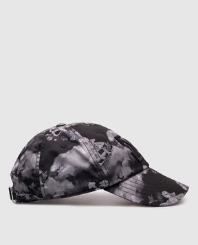 Off-White Black cap with fresco print OMLA049S25FAB008