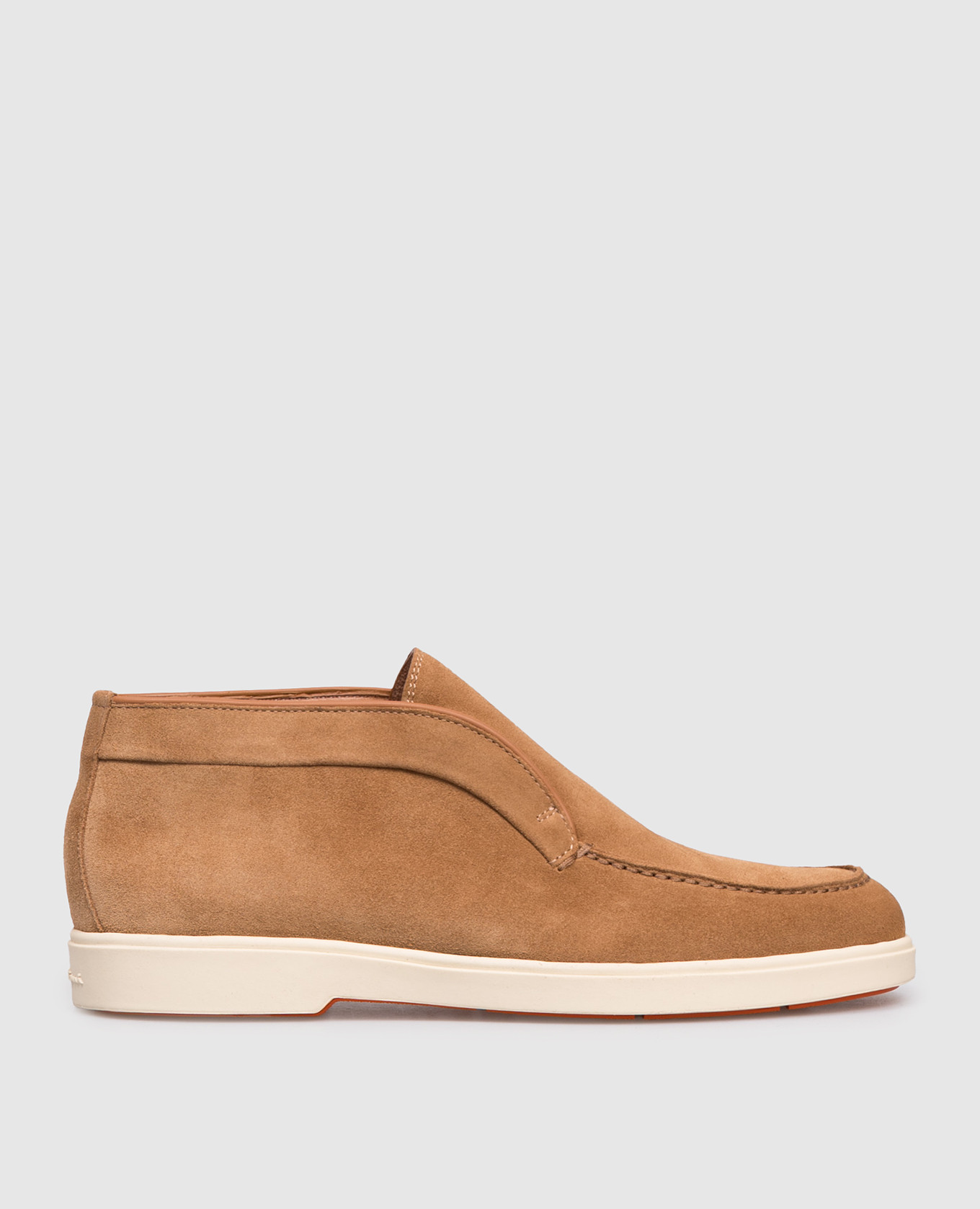 

Brown suede deserts with logo Santoni