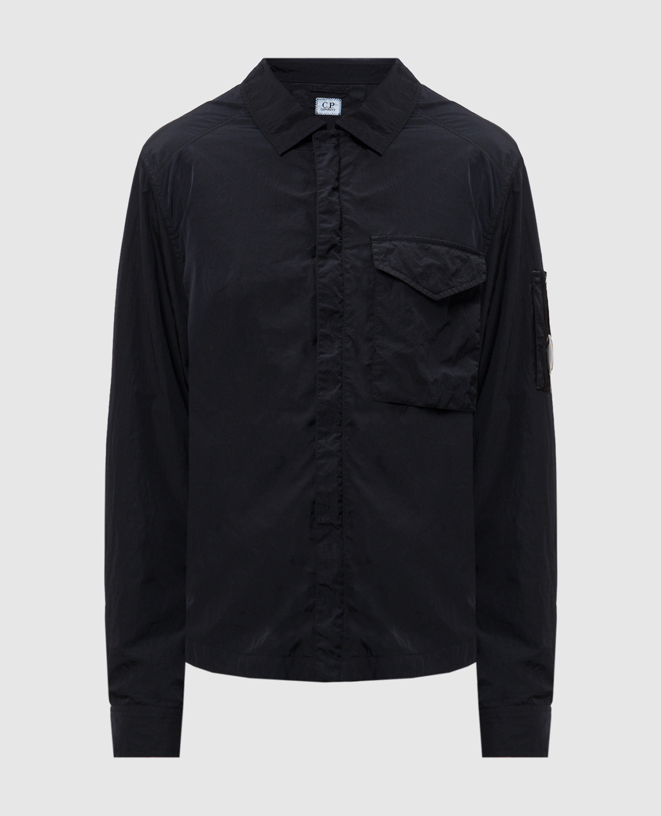 

Blue windbreaker with logo patch C.P. Company