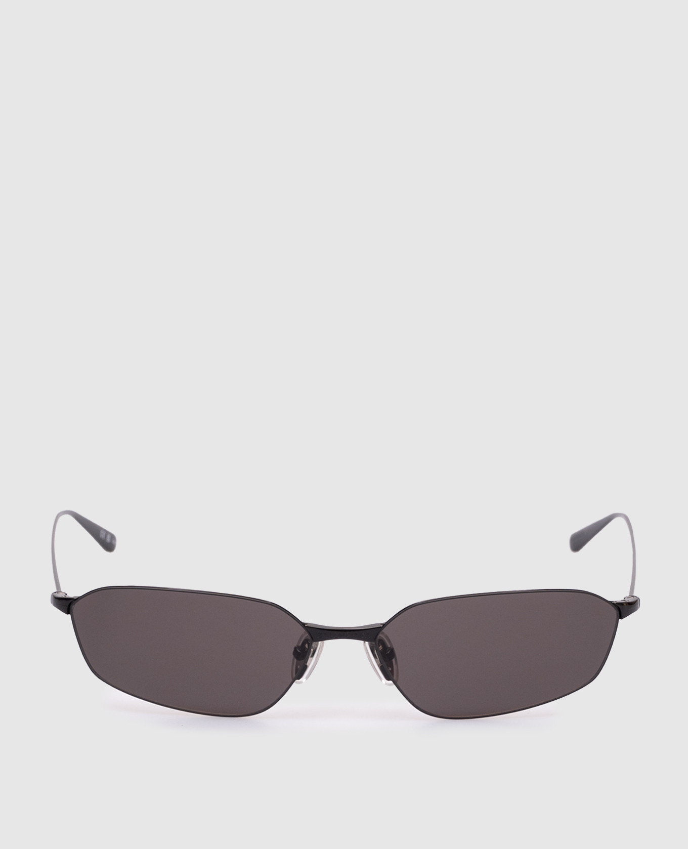 Black Invisible Oval Sunglasses Balenciaga