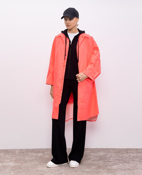 Yves Salomon Army Pink double-layered raincoat 25EFC02611K35W